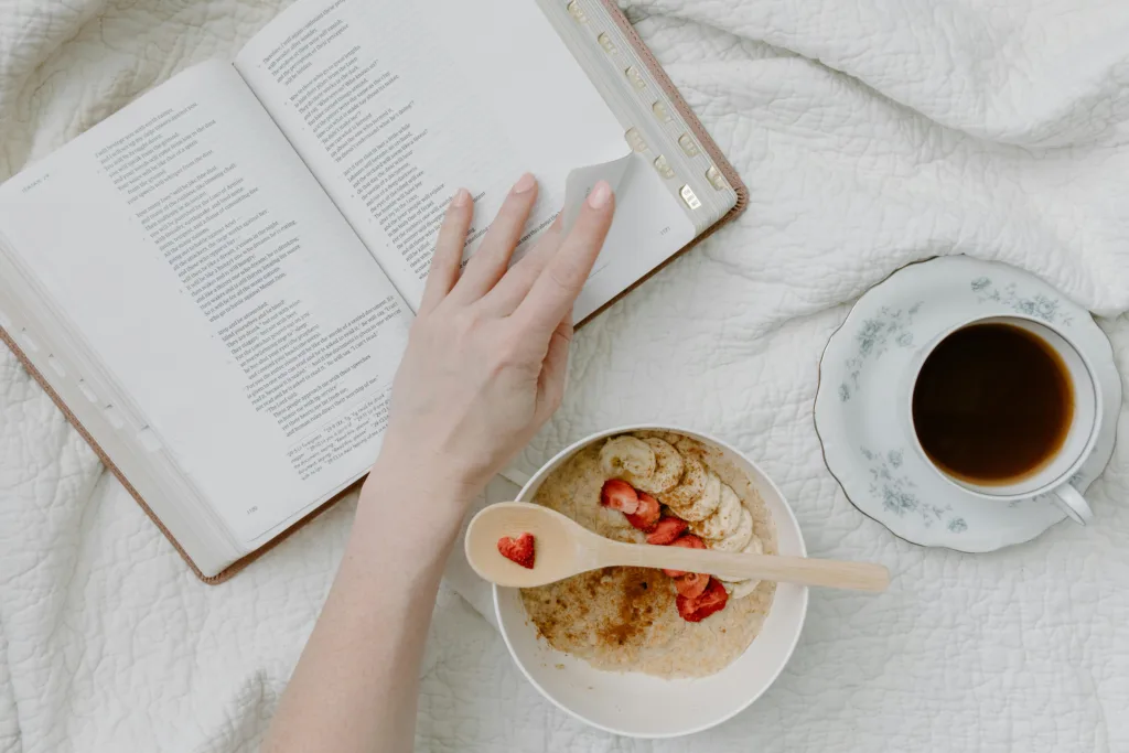 a simple Christian Morning Routine with Coffee and Bible Time