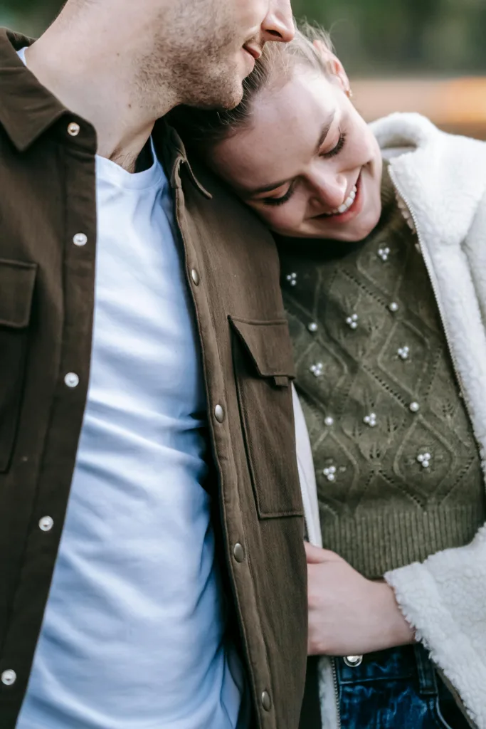 How to Know if He's the One. Picture of happy couple up close hugging