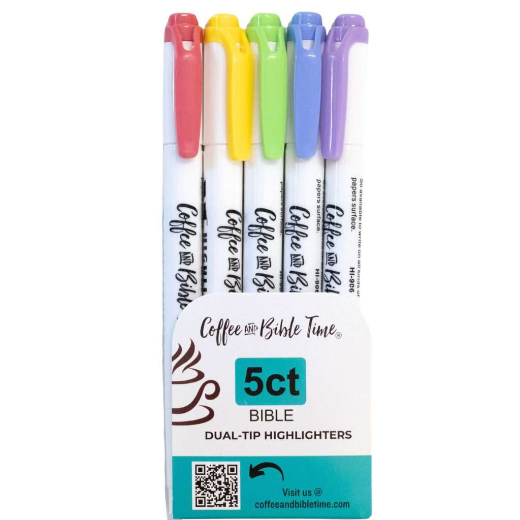 Best Bible Highlighters Soft Colors Double Ended Set Of 5 Coffee