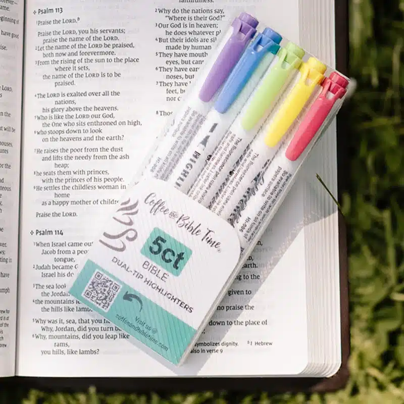 Best Bible Highlighters – Soft Colors, Double-Ended (Set of 5)