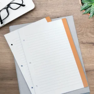 Orange Lined Paper Refill Inserts for Prayer Binder