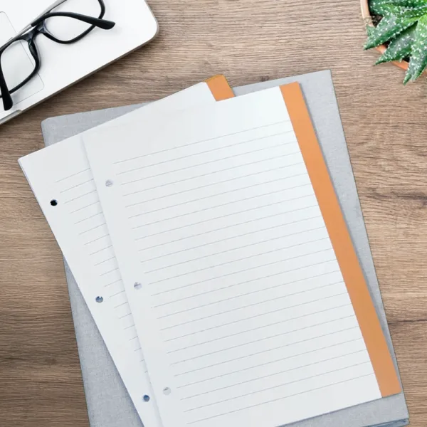 Orange Lined Paper Refill Inserts for Prayer Binder
