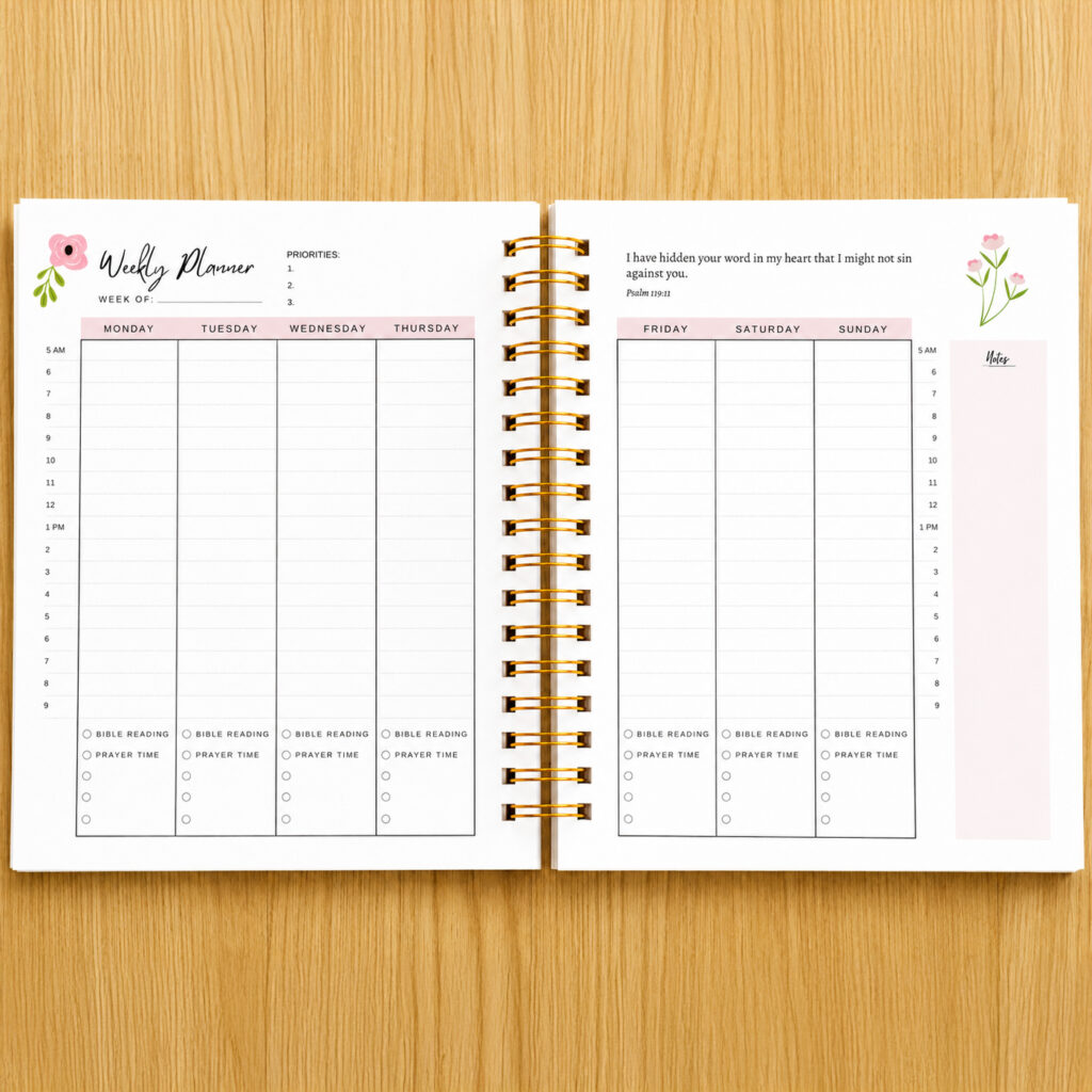 Christian Planner Bundle | Planner + 30 Day"Finding God's Will" Scripture Guide