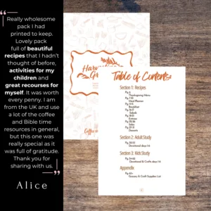 Harvesting Gratitude -Thanksgiving Devotional, Recipes, and Kids Activities - Image 2