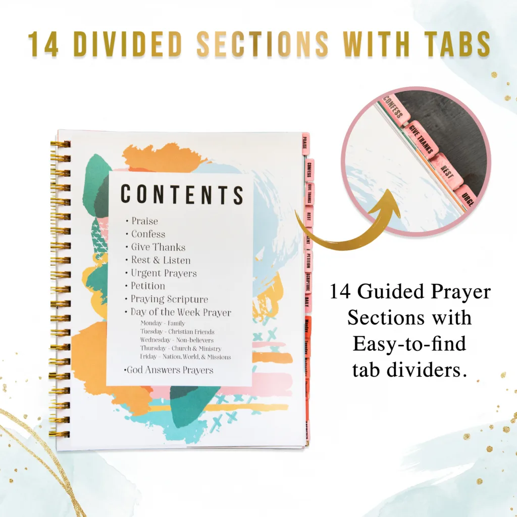 Prayer Journal Tabs and Sections Dividers