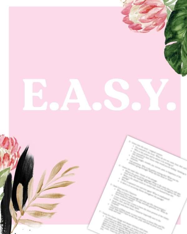 E.A.S.Y. Bible Study Method