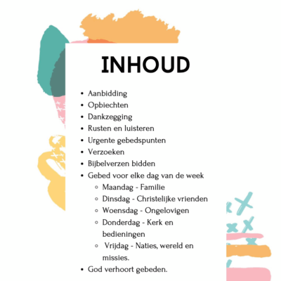 DUTCH - PDF Prayer Journal