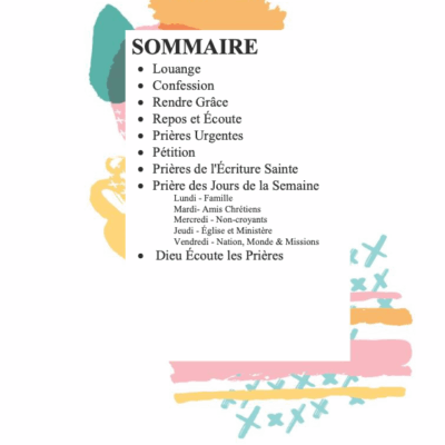FRENCH - PDF Prayer Journal