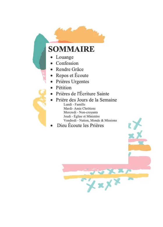 FRENCH - PDF Prayer Journal