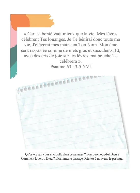 FRENCH - PDF Prayer Journal