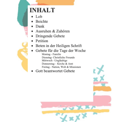 GERMAN - PDF Prayer Journal