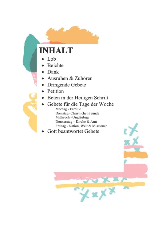 GERMAN - PDF Prayer Journal