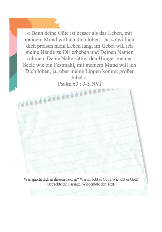 GERMAN - PDF Prayer Journal