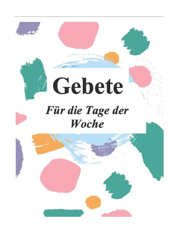 GERMAN - PDF Prayer Journal
