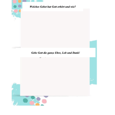 GERMAN - PDF Prayer Journal