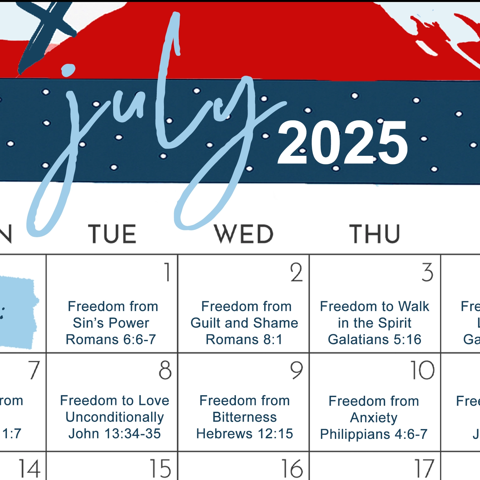 July Prayer Calendar 3 July Prayer Calendar for Coffee and Bible Time Snippet