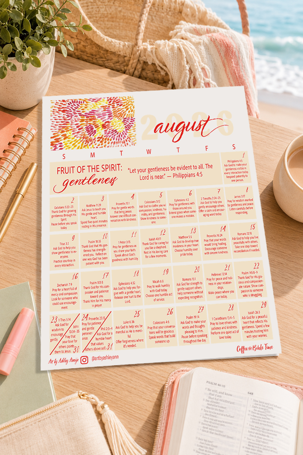 August Prayer Calendar