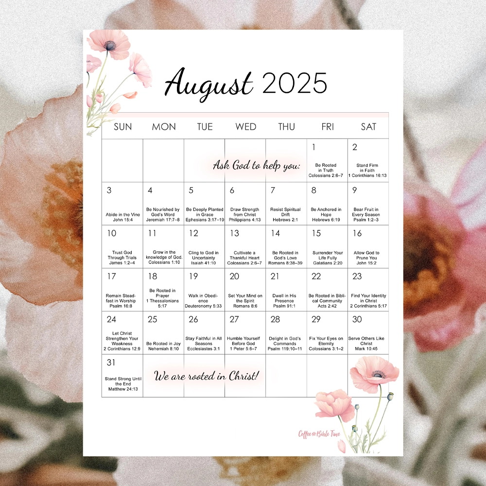 August Prayer Calendar