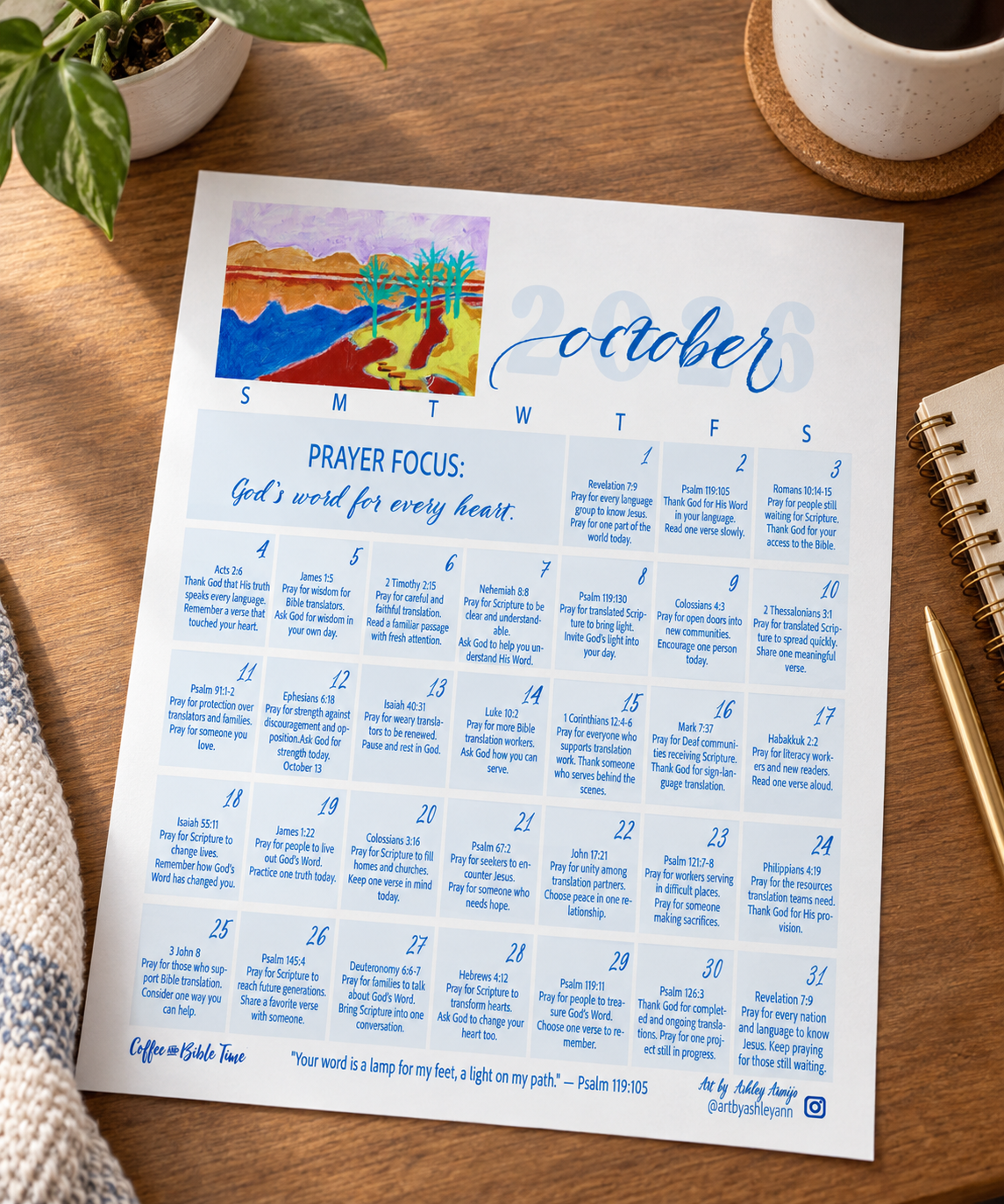 October Prayer Calendar