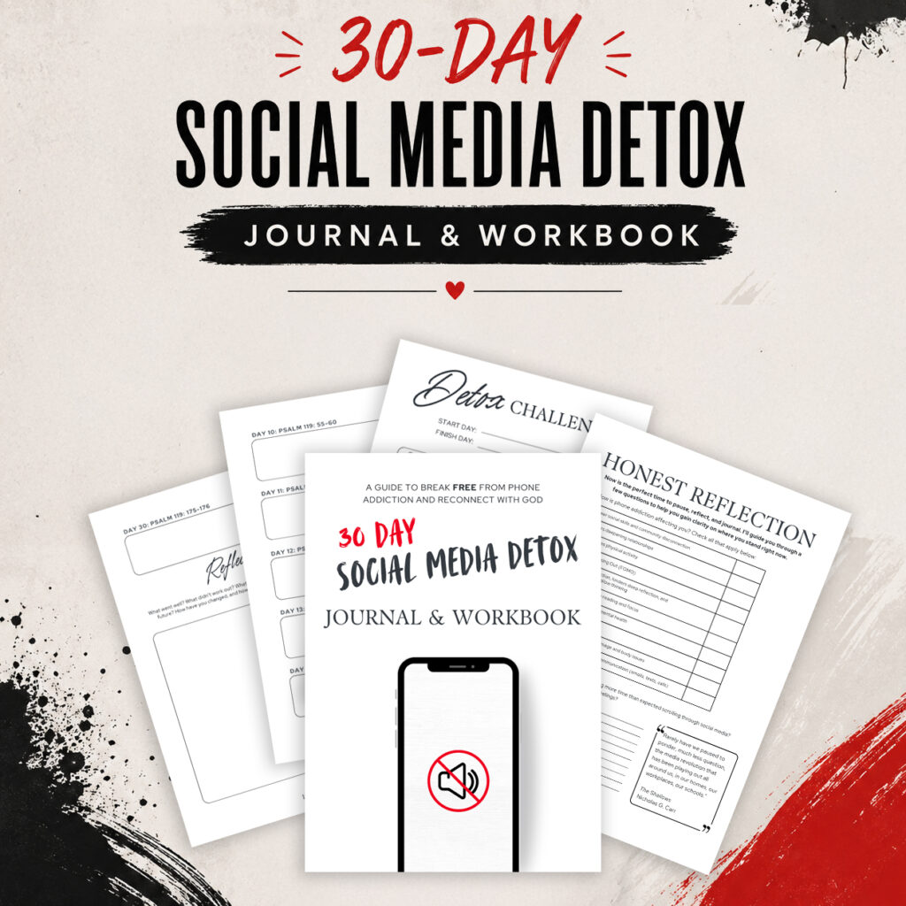 30 Day Social Media Detox Journal and Workbook Printable