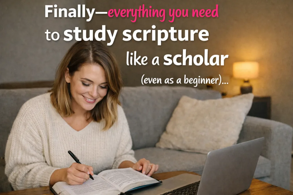 Study scripture like a scholar without having to go to college.