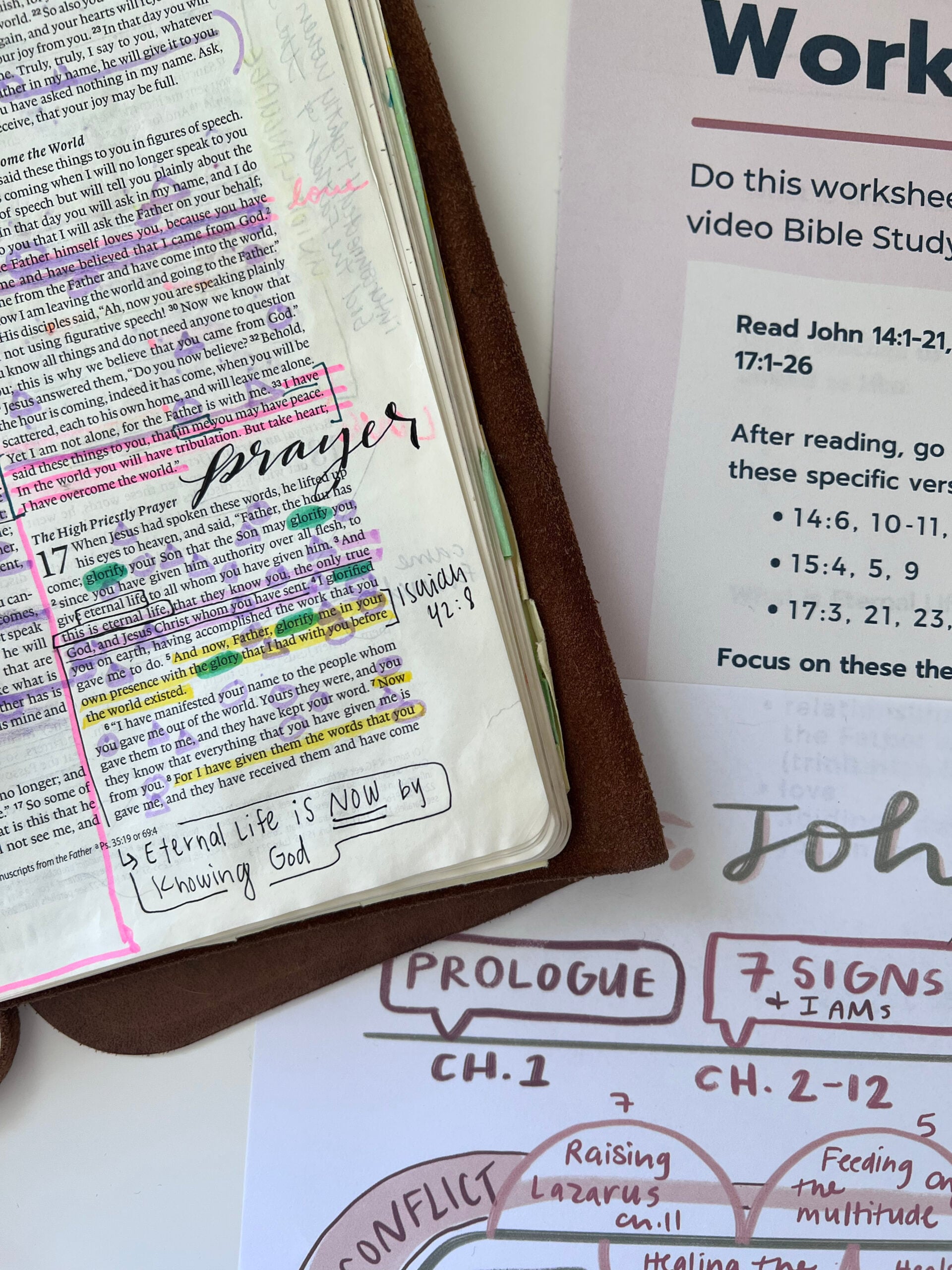 Open Bible on a table
