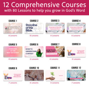 12 Biblical Comprehensive Courses for learning how to study the Bible Like a Scholar or Student of the Bible