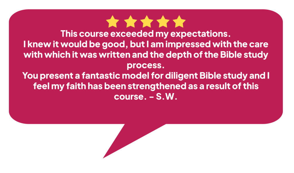5-star review for our in depth bible study and online bible study for women.