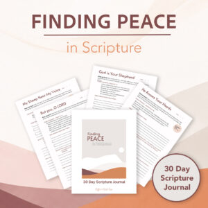 Finding Peace in Scripture PDF 30 Day journal