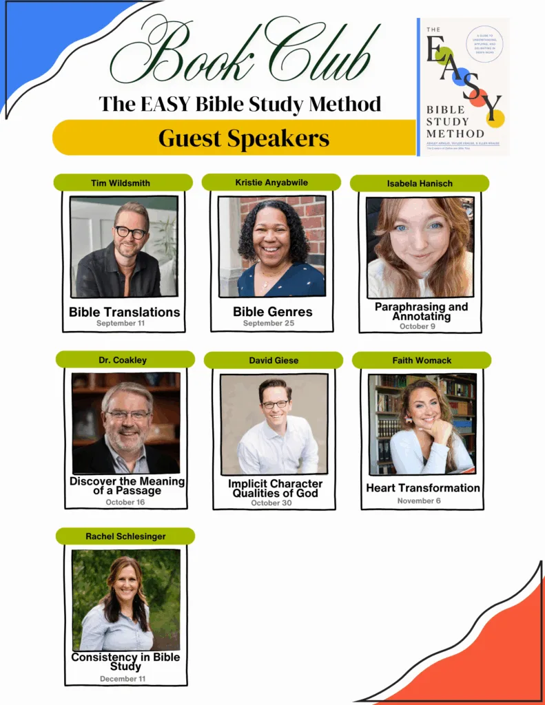 Guest speakers for EASY Book Club