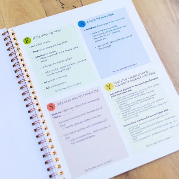 EASY Bible Study Method Journal | Guided Bible Study Notebook