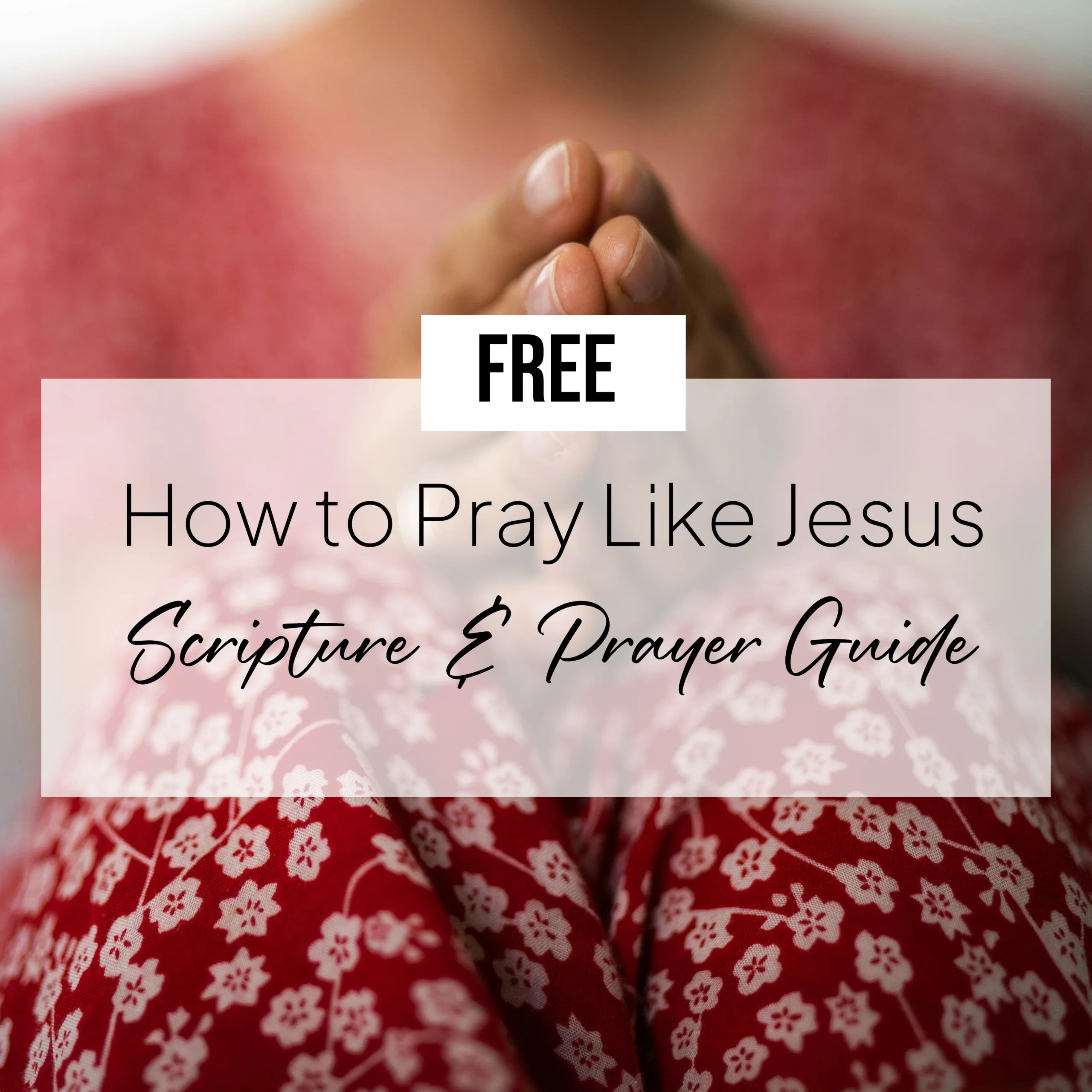 How to Pray Like Jesus actually prayed with scriptures and prayer guide FREE