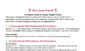 Free Download How to Pray Like Jesus Scripture and Prayer Guide- includes all the verses that directly point to Jesus' prayers