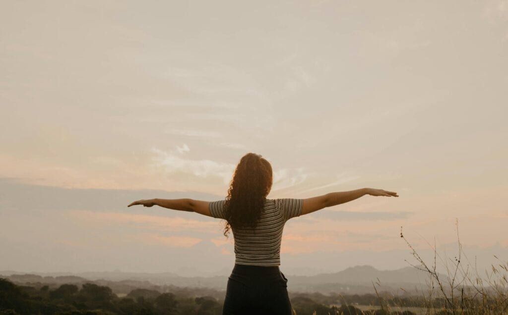 woman standing grounded in her identity in Christ