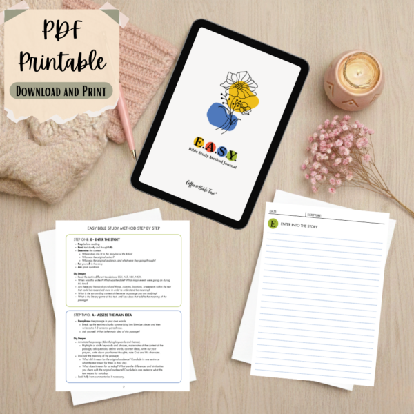 EASY Bible Study Method - PDF | Christian Printable Journal