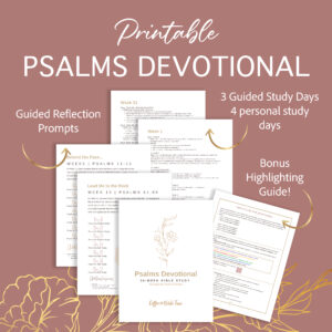 Printable Psalms Devotional PDf for women 31 weeks journal guided