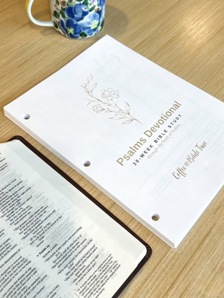 Psalms Devotional Printable 30- Week Bible Study through the book of Psalms