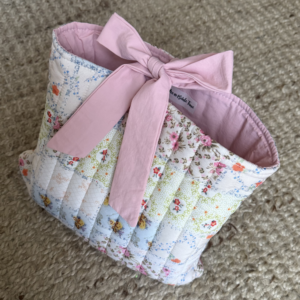 Quilted Bible Sleeve with Tie Closure | Cute Bible Cover Case - Image 1