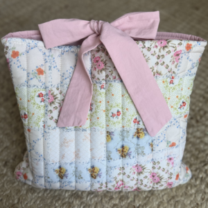 Quilted Bible Sleeve with Tie Closure | Cute Bible Cover Case - Image 2