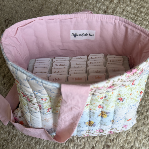 Quilted Bible Sleeve with Tie Closure | Cute Bible Cover Case