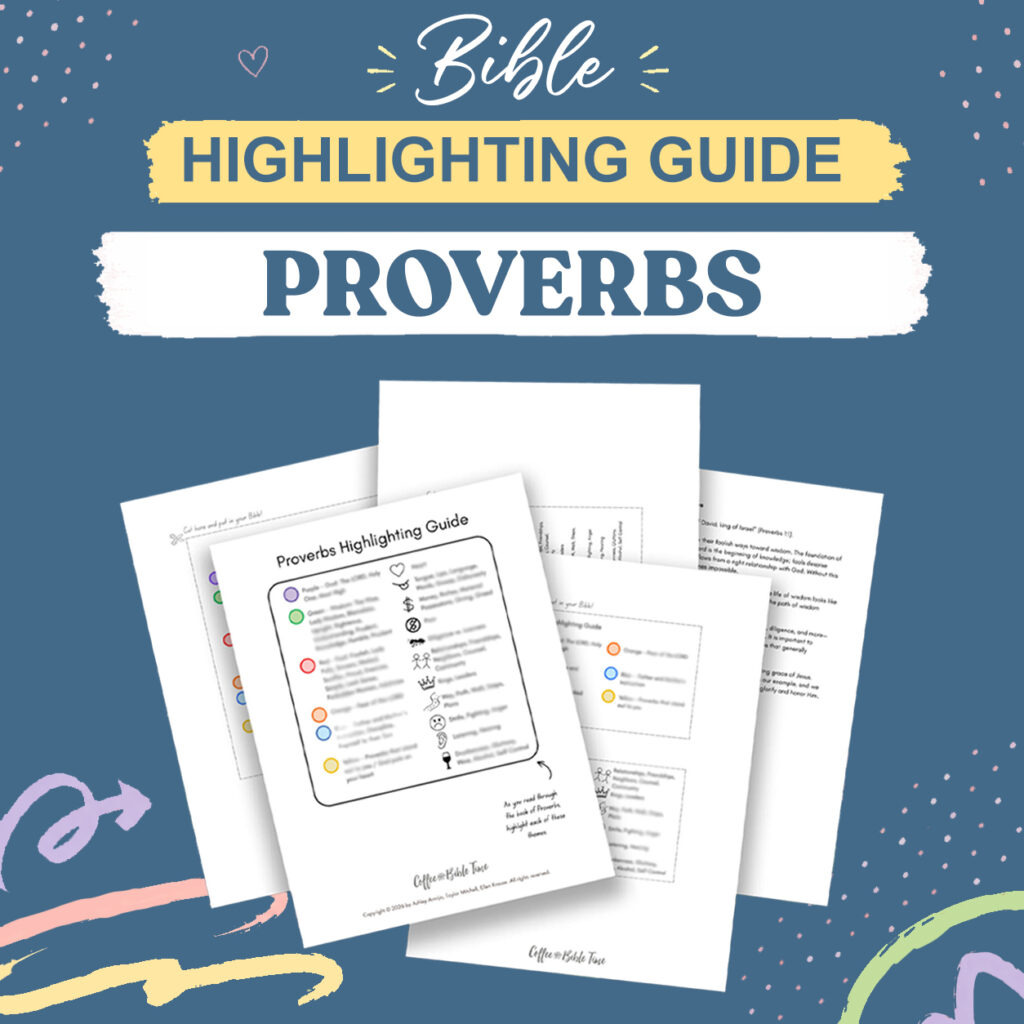 Proverbs Highlighting Guide - Easy to use Color Coded Printable