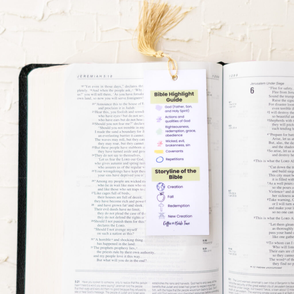 Easy Bible Study Method Bookmark | Christian Bible Study Guide Bookmark with Tassel