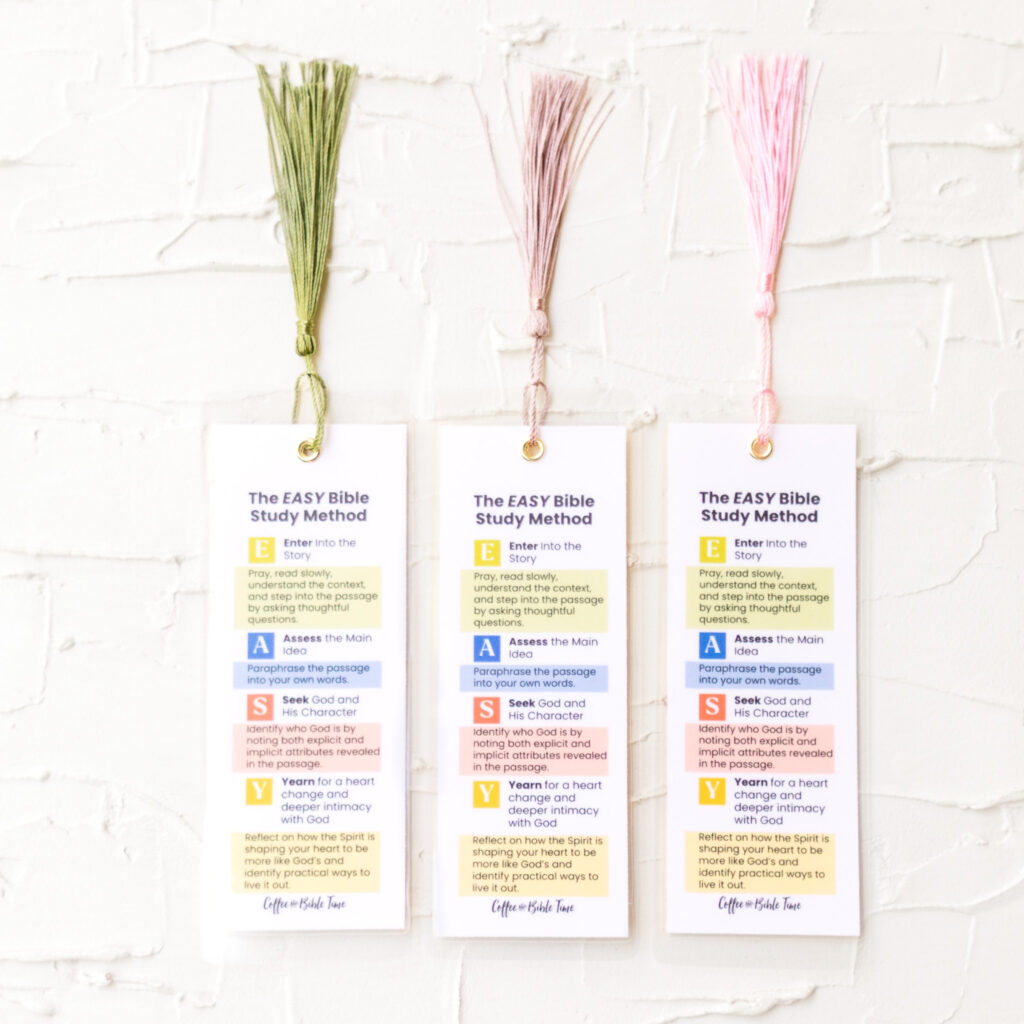Easy Bible Study Method Bookmark | Christian Bible Study Guide Bookmark with Tassel