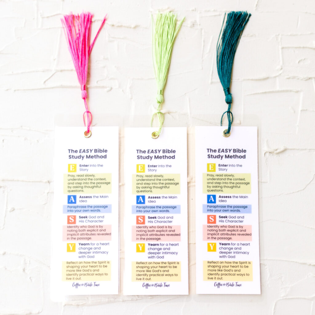 Easy Bible Study Method Bookmark | Christian Bible Study Guide Bookmark with Tassel