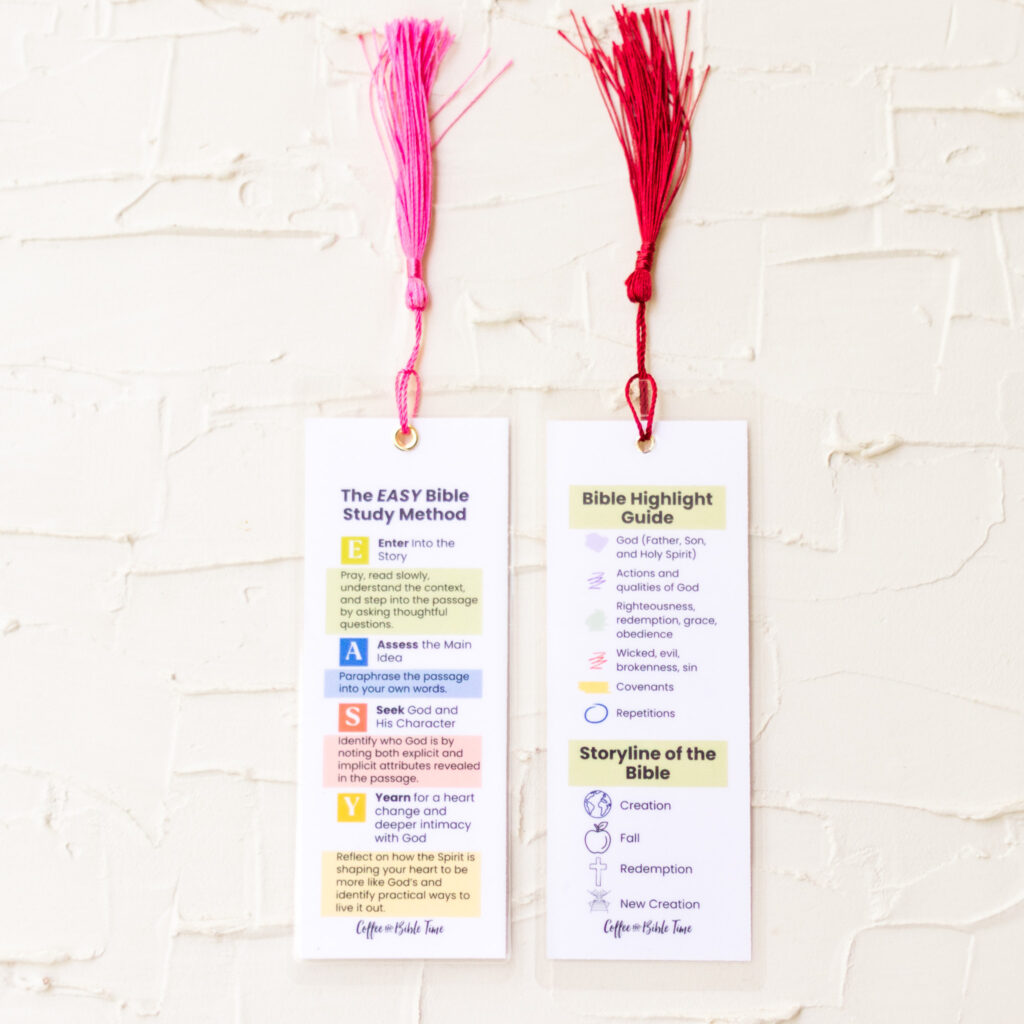 Easy Bible Study Method Bookmark | Christian Bible Study Guide Bookmark with Tassel