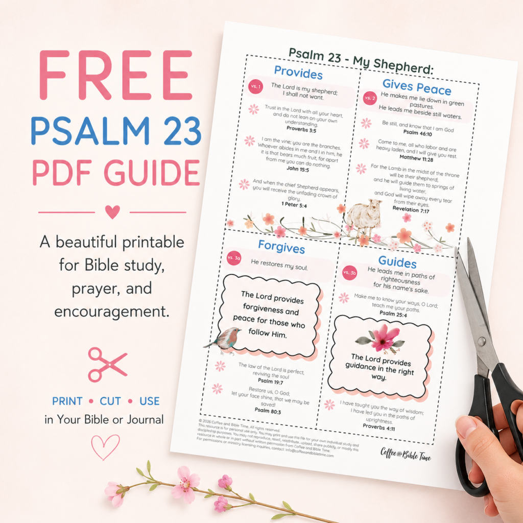 Free printable Psalm 23 Guide PDF