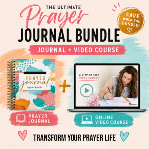 Prayer Journal & How to Pray Course Bundle | Christian Prayer Journal for Women - Image 1