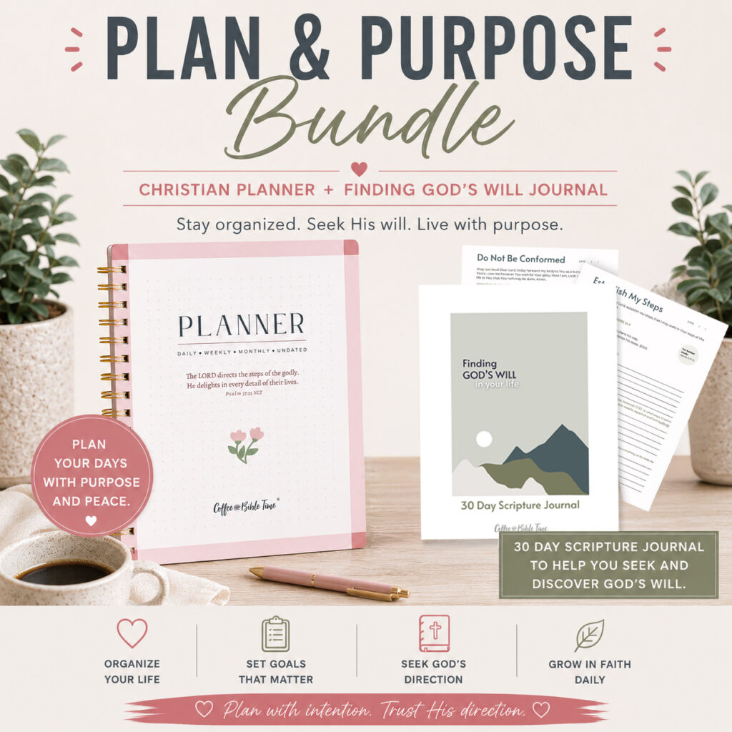Christian Planner Bundle | Planner + 30 Day"Finding God's Will" Scripture Guide