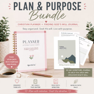 Christian Planner Bundle | Planner + 30 Day"Finding God's Will" Scripture Guide - Image 1