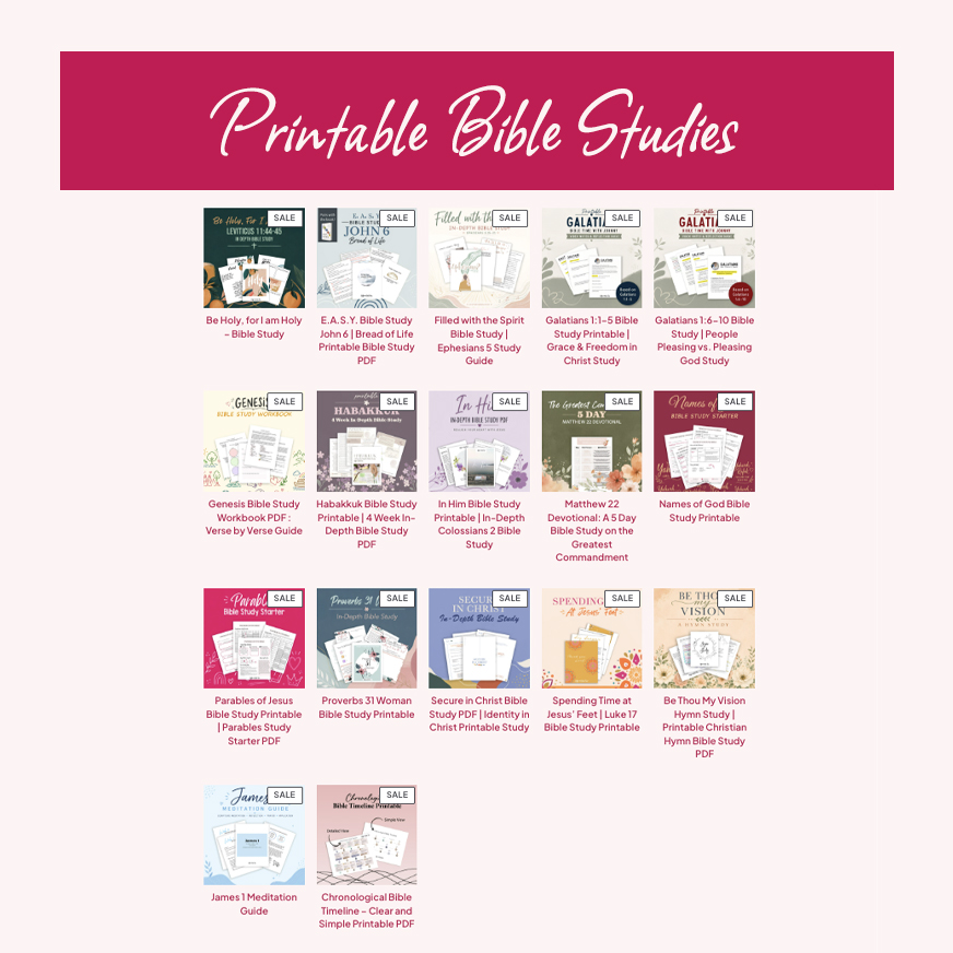 Digital Bible Study Vault: Printable Bible Study Guides for Women
